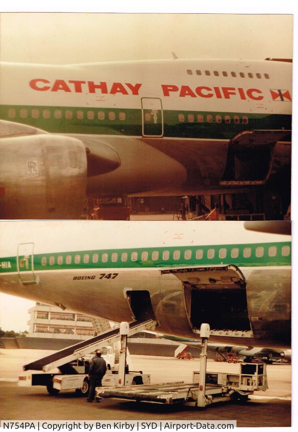 N754PA, 1970 Boeing 747-121 C/N 19658, This photo was taken in the 80s at Sydney airport where I used to work.