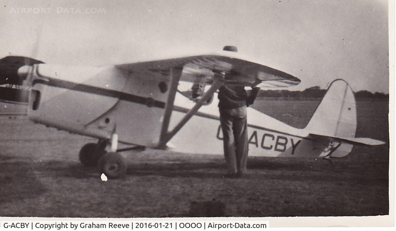 G-ACBY, Comper CLA-7 Swift C/N S32/3, Recently found photograph.