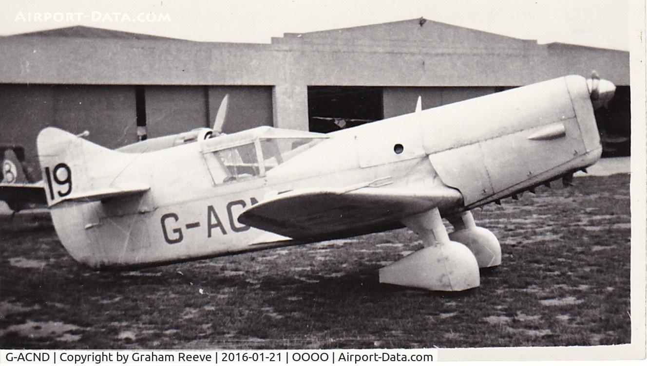 G-ACND, 1934 Percival P-6 Mew Gull C/N E20A, Recently found photograph.