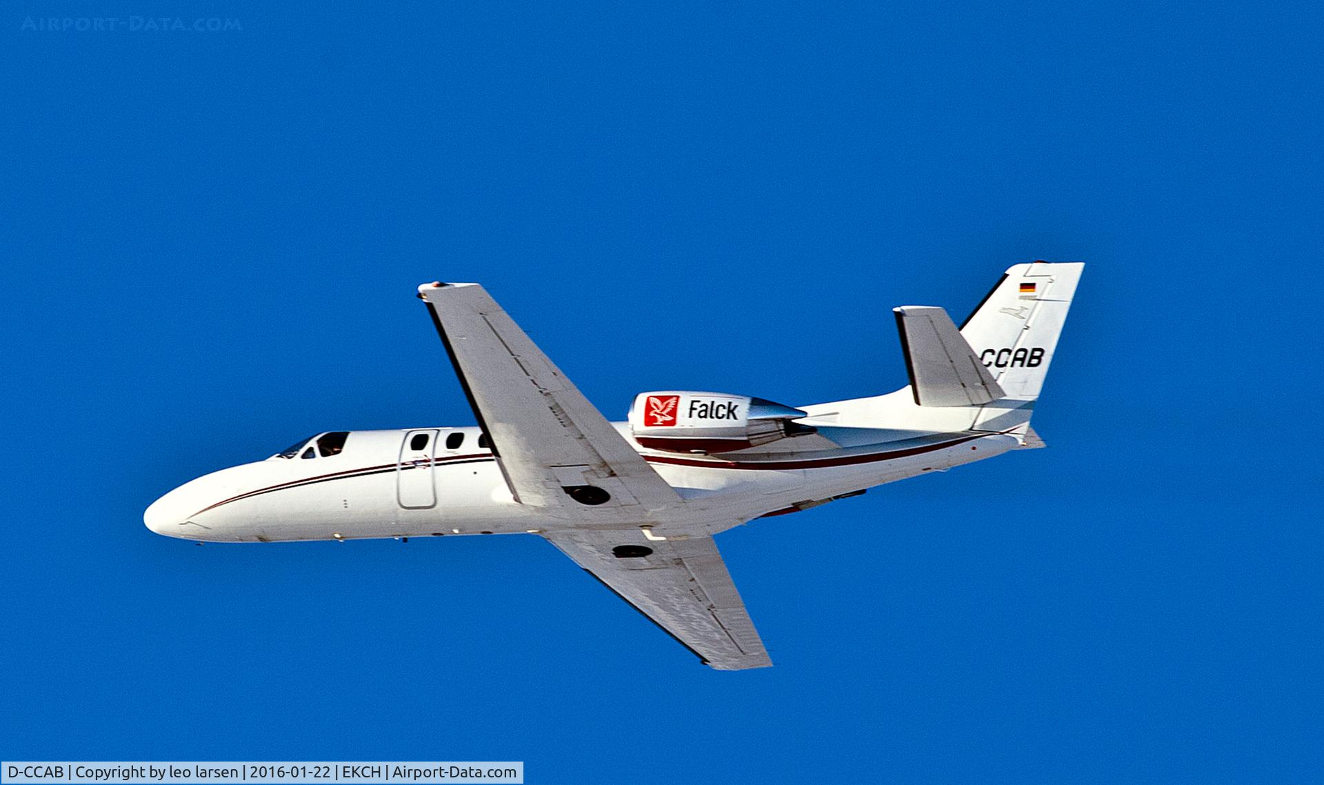 D-CCAB, 1997 Cessna 550 Citation Bravo C/N 550-0827, Copenhagen 22.1.16 with Falck label