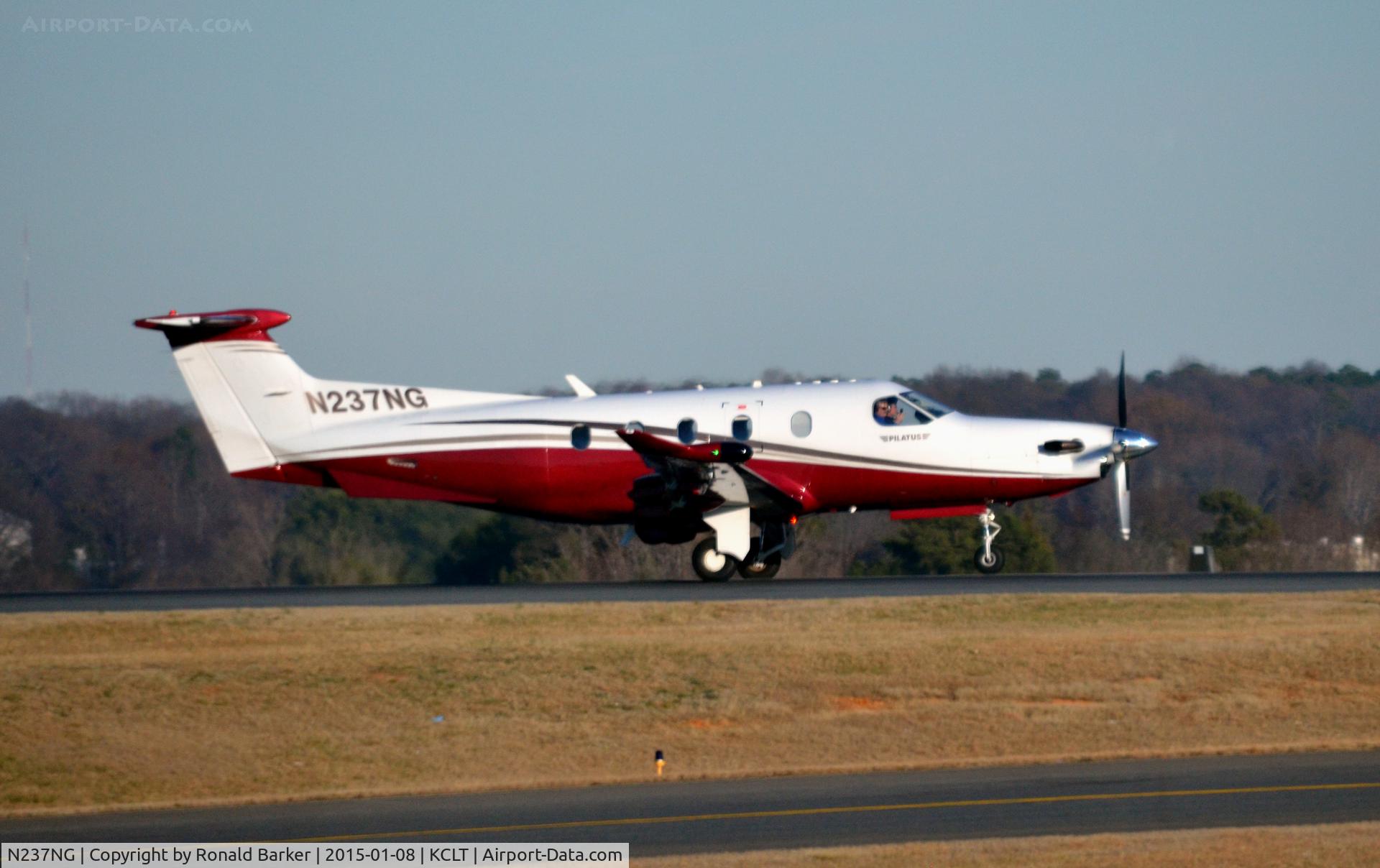 N237NG, 2010 Pilatus PC-12/47E C/N 1237, Takeoff CLT