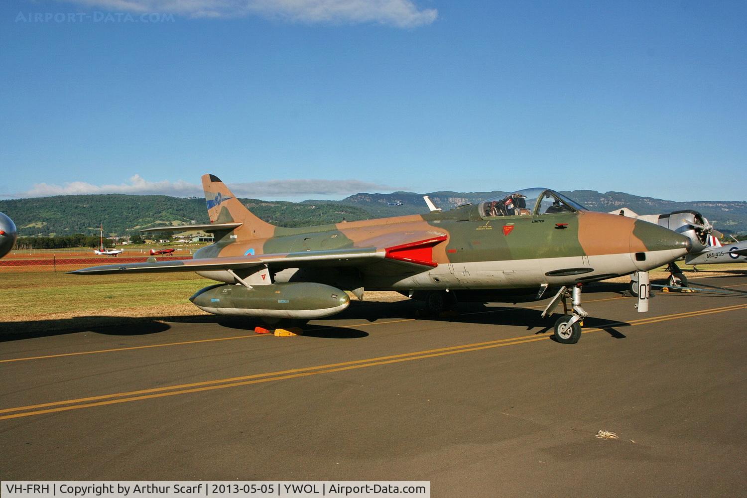 VH-FRH, 1958 Hawker Hunter FR74S C/N S4/U/3313, VH-FRH Albion Park NSW 2013 - Wings over Illawarra