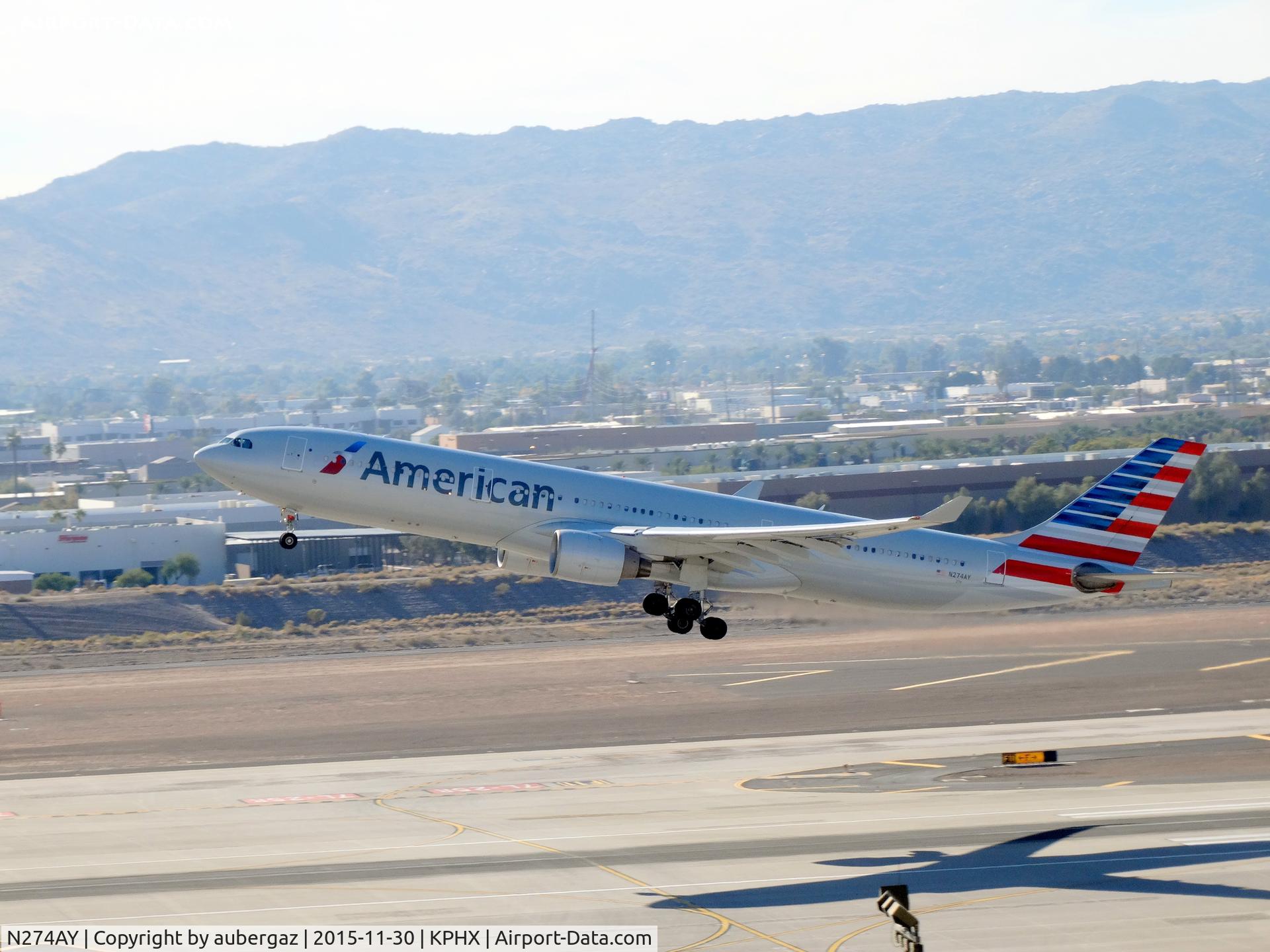 N274AY, 2000 Airbus A330-323X C/N 342, PHX Departure