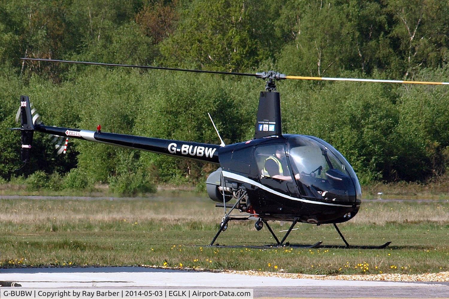 G-BUBW, 1992 Robinson R22 Beta C/N 2048, Robinson R-22 Beta [2048] Blackbushe~G 03/05/2014