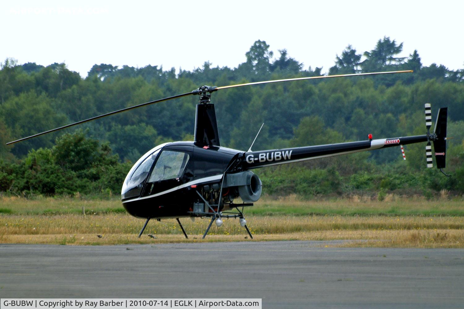 G-BUBW, 1992 Robinson R22 Beta C/N 2048, Robinson R-22 Beta [2048] Blackbushe~G 14/07/2010