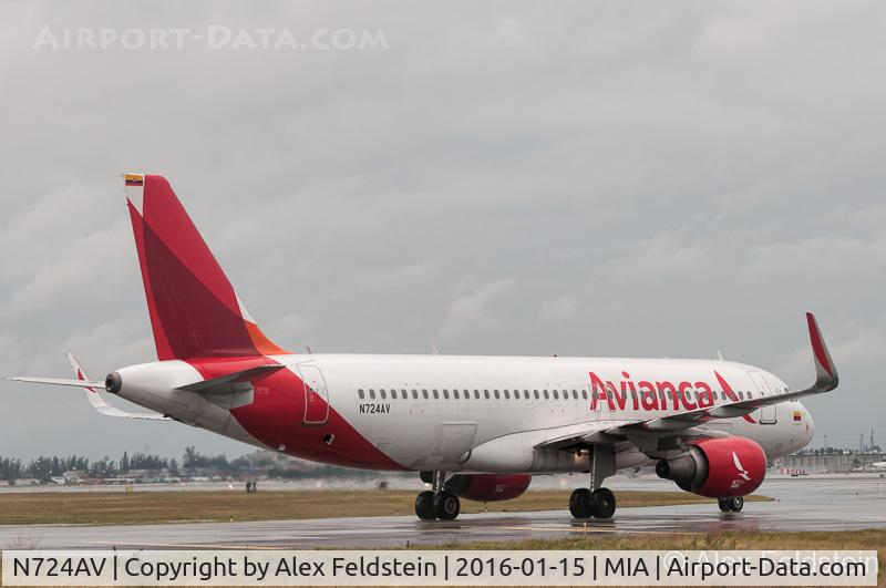 N724AV, 2014 Airbus A320-214 C/N 6153, Miami