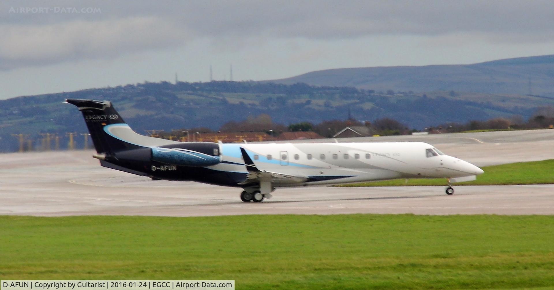 D-AFUN, 2013 Embraer EMB-135BJ Legacy 650 C/N 14501168, At Manchester