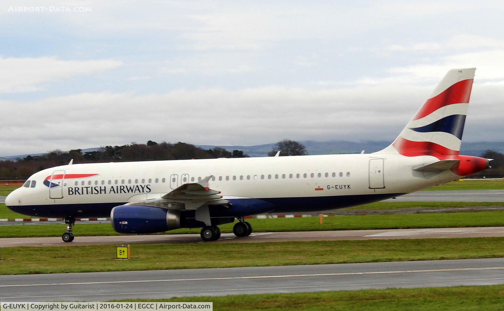 G-EUYK, 2010 Airbus A320-232 C/N 4551, At Manchester