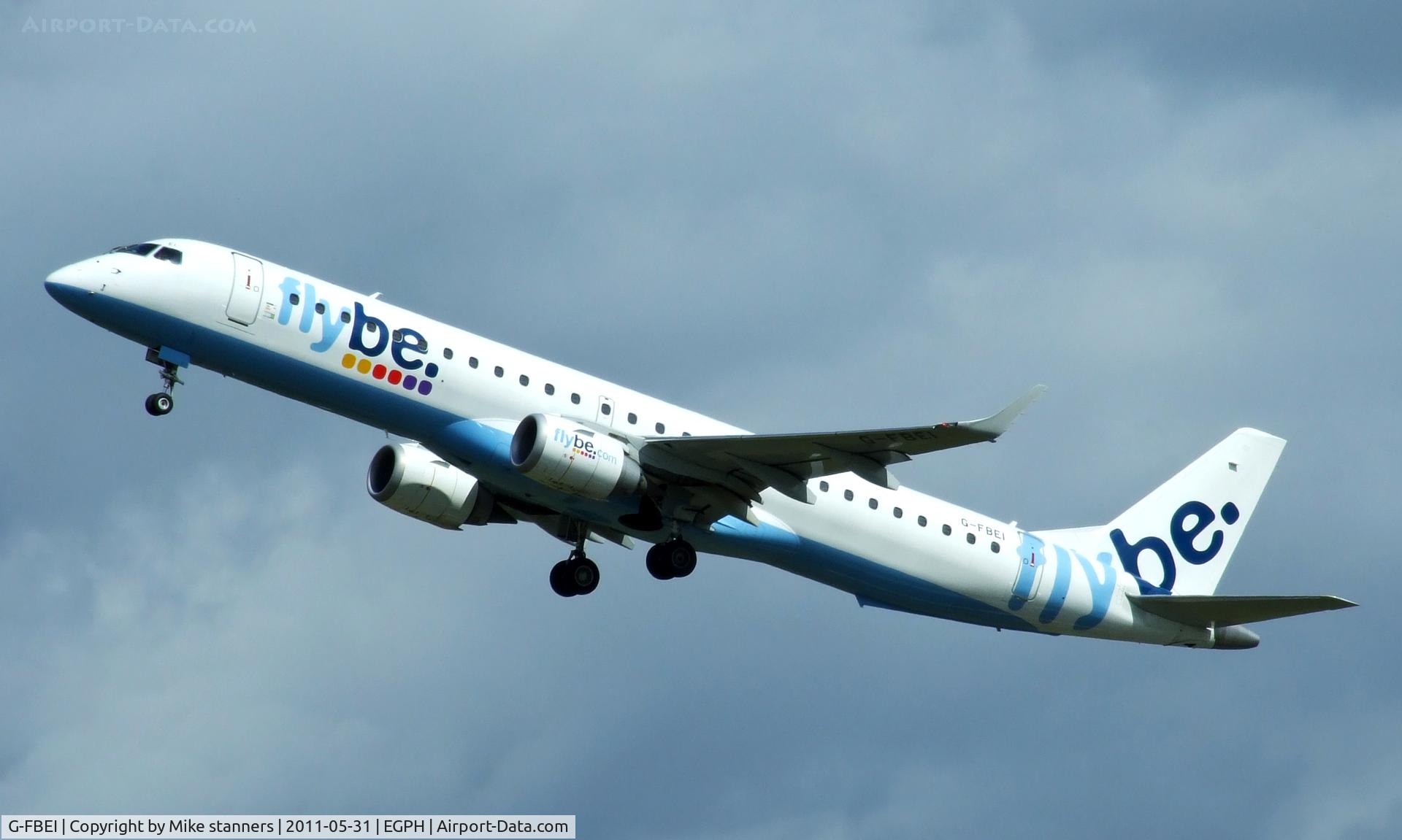 G-FBEI, 2007 Embraer 195LR (ERJ-190-200LR) C/N 19000143, BEE7FA Departs runway 24