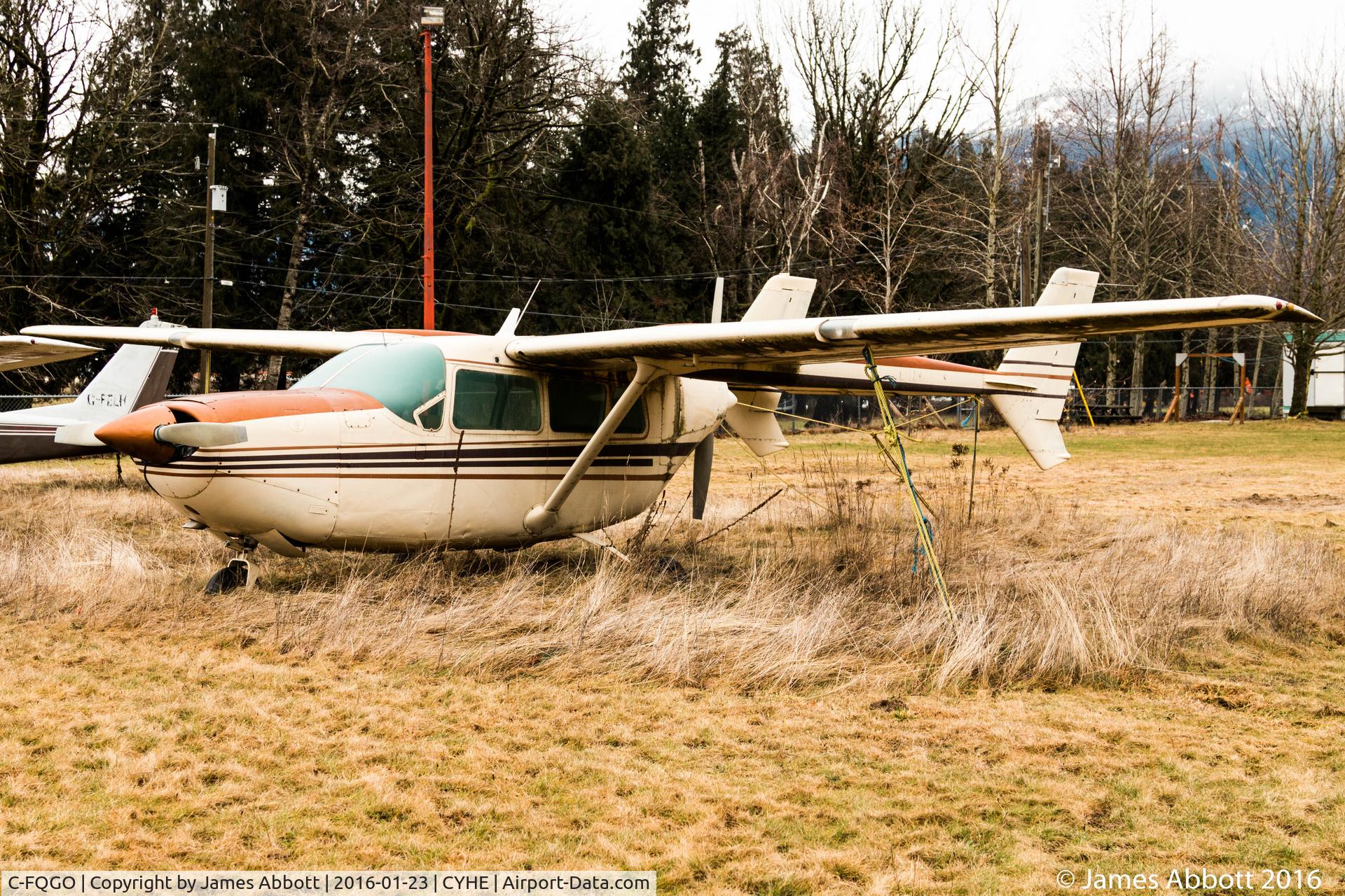 C-FQGO, 1963 Cessna 336 Skymaster C/N 336-0051, This Skymaster has not had any attention in a long time. It is in very sad condition at the Hope BC Airport