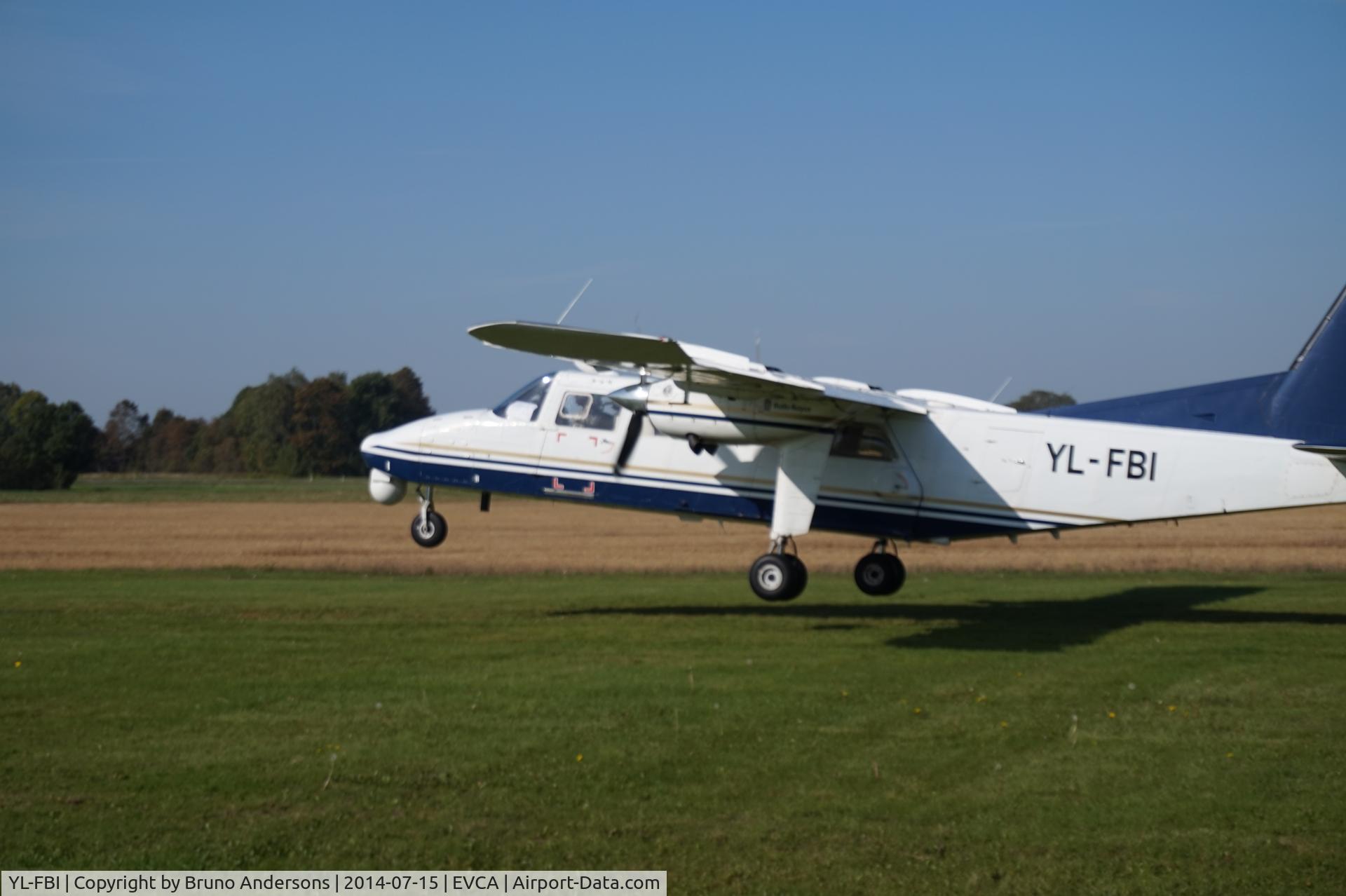 YL-FBI, 2000 Britten-Norman BN-2T-4R MSSA C/N 4006, Takeoff at EVCA
