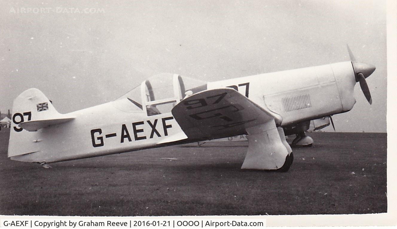 G-AEXF, 1936 Percival E-2H Mew Gull C/N E22, Recently discovered photograph.