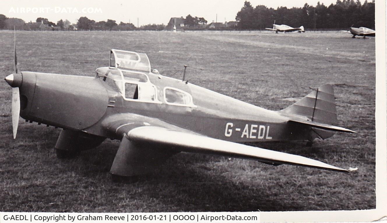 G-AEDL, Miles M3B Falcon Six C/N 259, Recently discovered photograph.