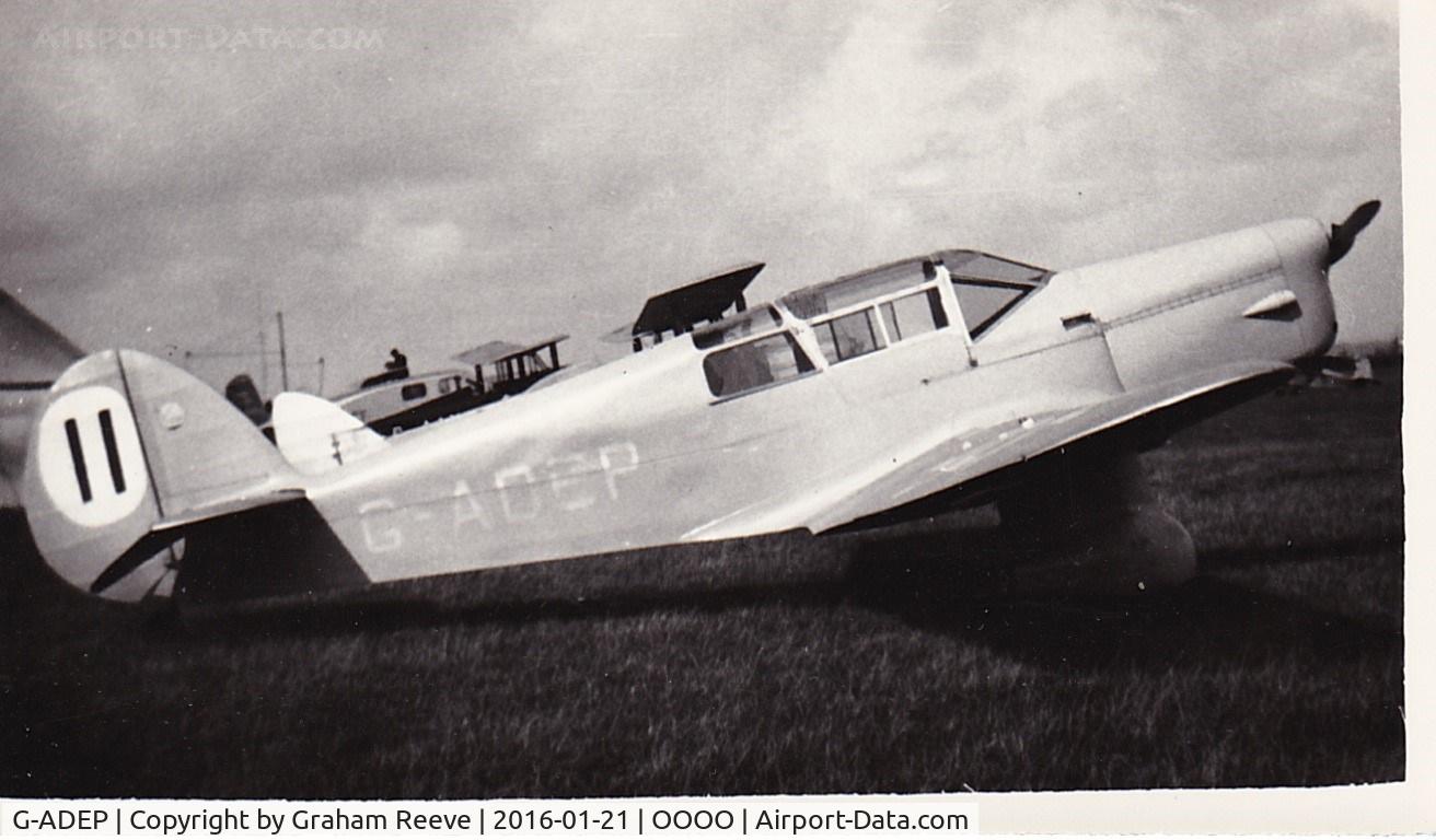 G-ADEP, 1935 Percival D-3 Gull Six (P-3) C/N D49, Recently discovered photograph.
