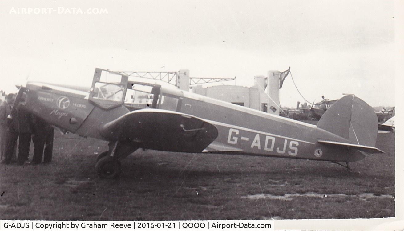 G-ADJS, British Aircraft Manufacturing Company Ltd BA Eagle 2 C/N 119, Recently discovered photograph.
