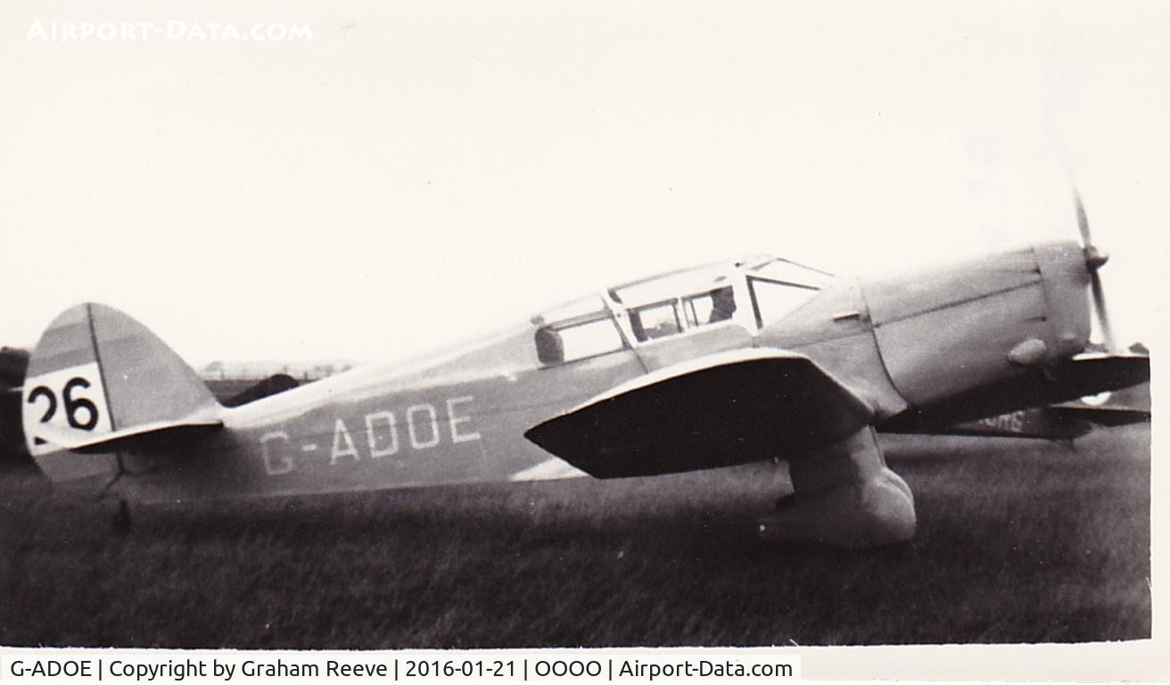G-ADOE, Percival D-3 Gull Six (P-3) C/N D53, Recently discovered photograph.