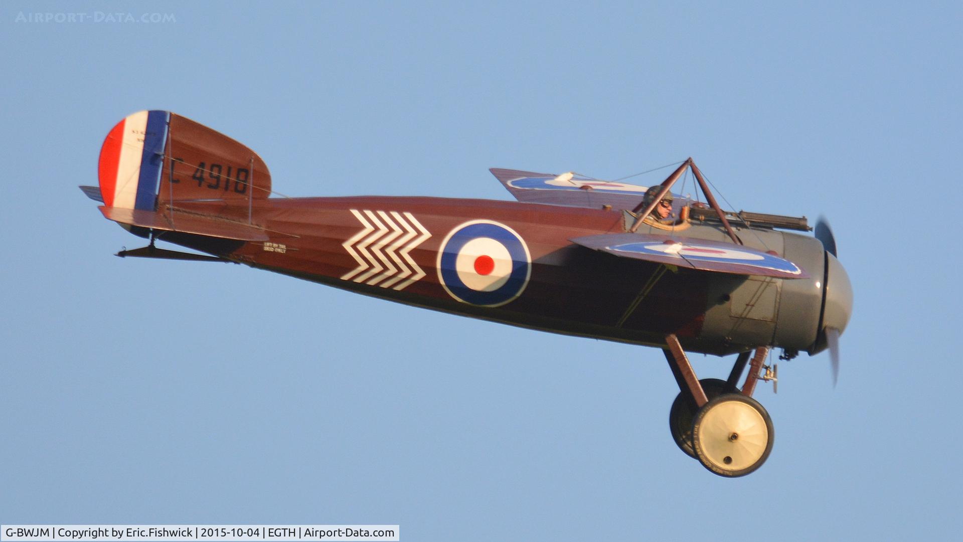 G-BWJM, 1981 Bristol M-1C Replica C/N NAW-2, 42. G-BJWM in display mode at The Shuttleworth 'Uncovered' Airshow (Finale,) Oct. 2015.