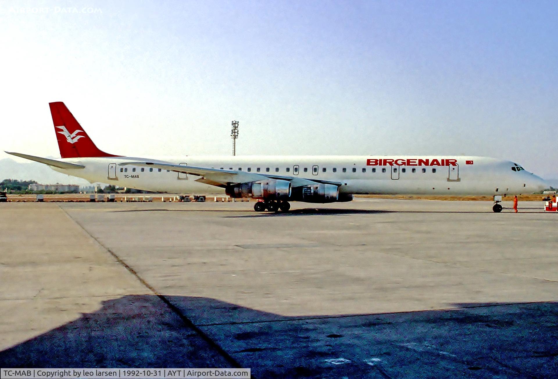 TC-MAB, 1968 Douglas DC-8-61 C/N 46016, AYT Antalya 31.10.92