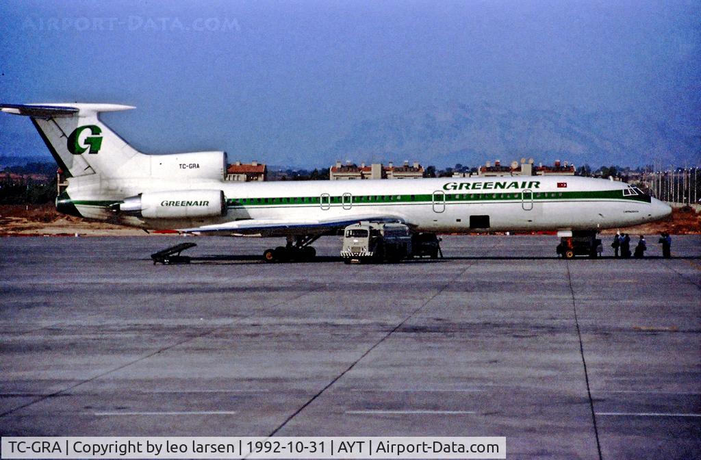 TC-GRA, 1986 Tupolev Tu-154M C/N 86A739, AYT Antalya 31.10.92