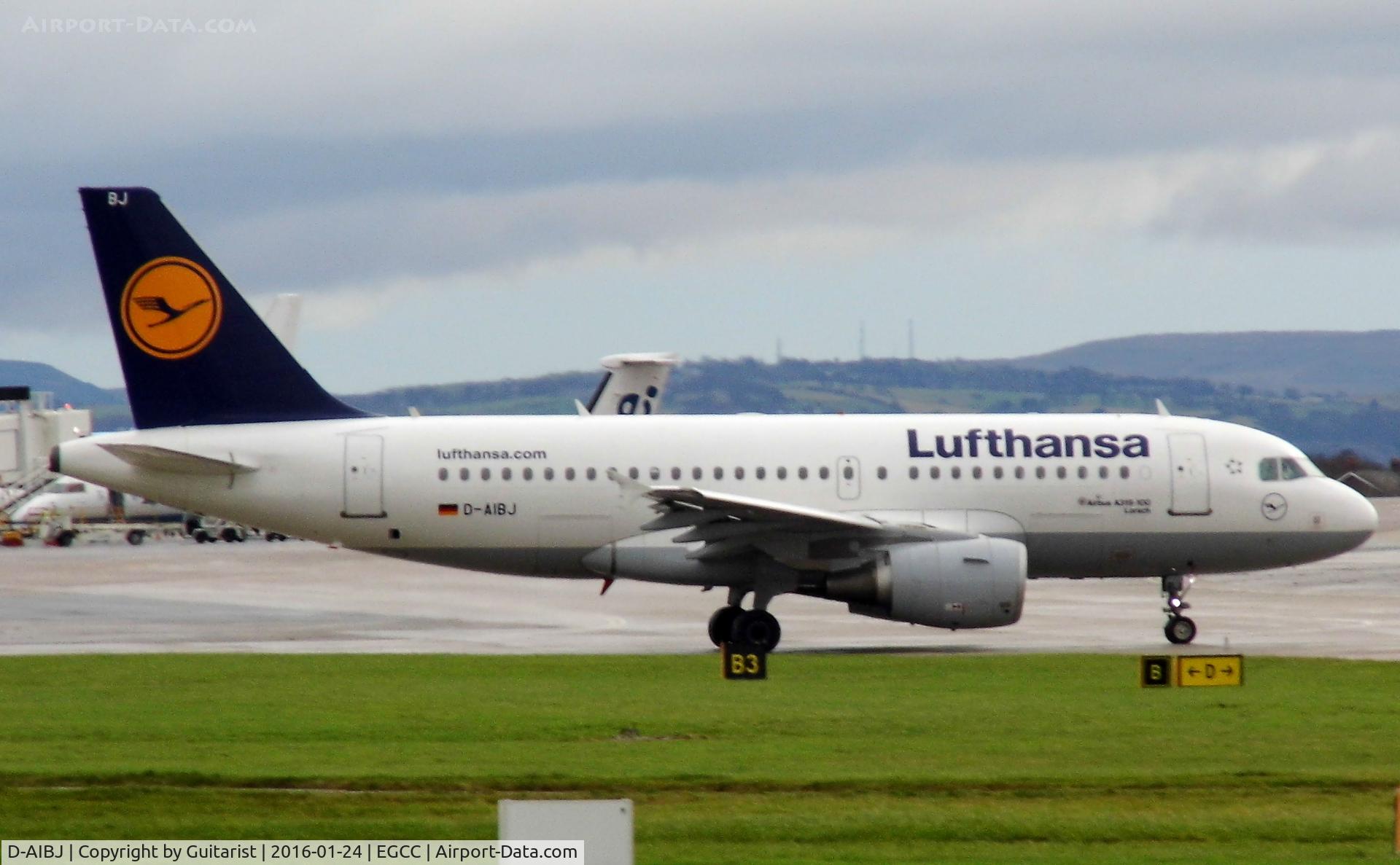 D-AIBJ, 2012 Airbus A319-112 C/N 5293, At Manchester
