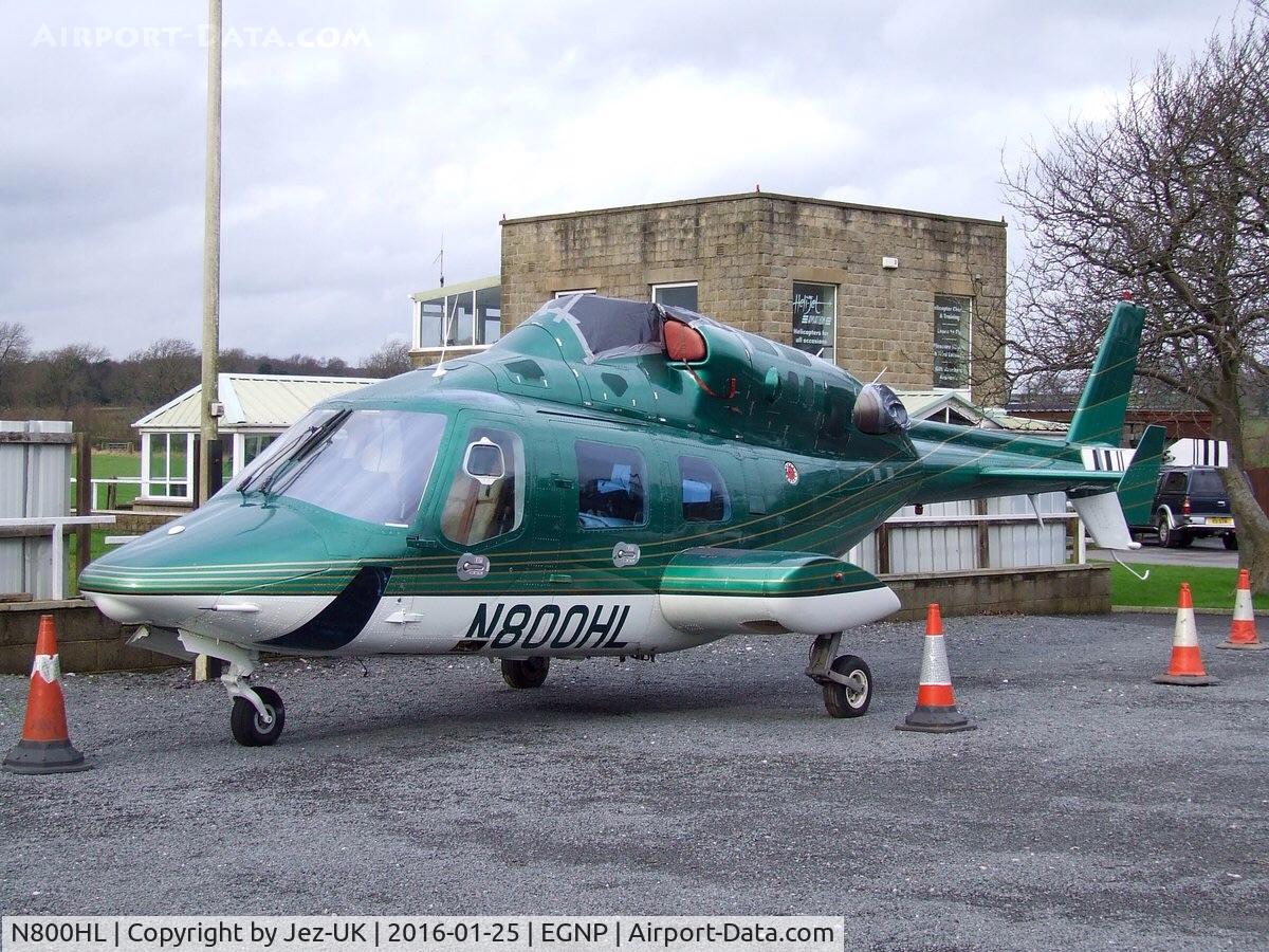 N800HL, 1981 Bell 222 C/N 47054, parked outside Coneypark Heliport, Leeds, UK, rotors and parts missing, reg to Yorkshire Helicopters,