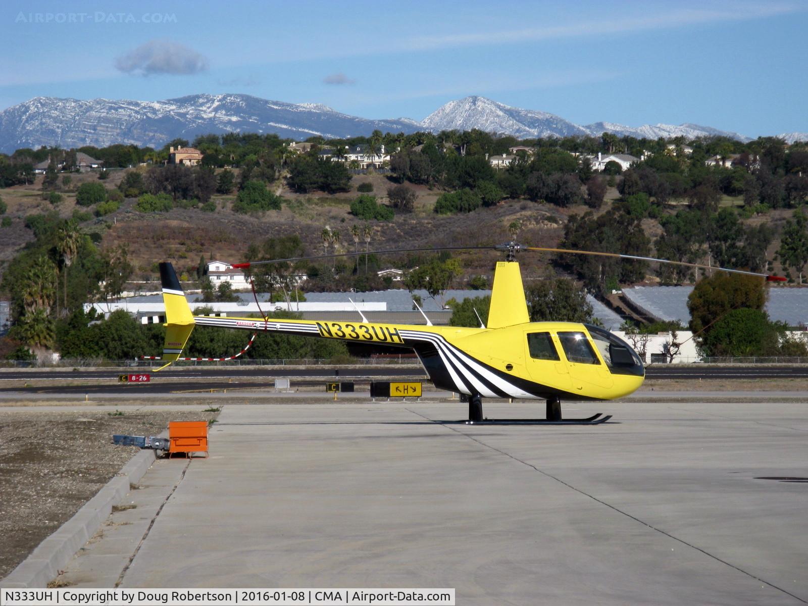 N333UH, 2013 Robinson R44 II C/N 13626, 2013 Robinson Helicopter Company R44 RAVEN II, Lycoming IO-540-AE1A5 245 bhp, max speed 150 mph, that's snow melting in our mountains North