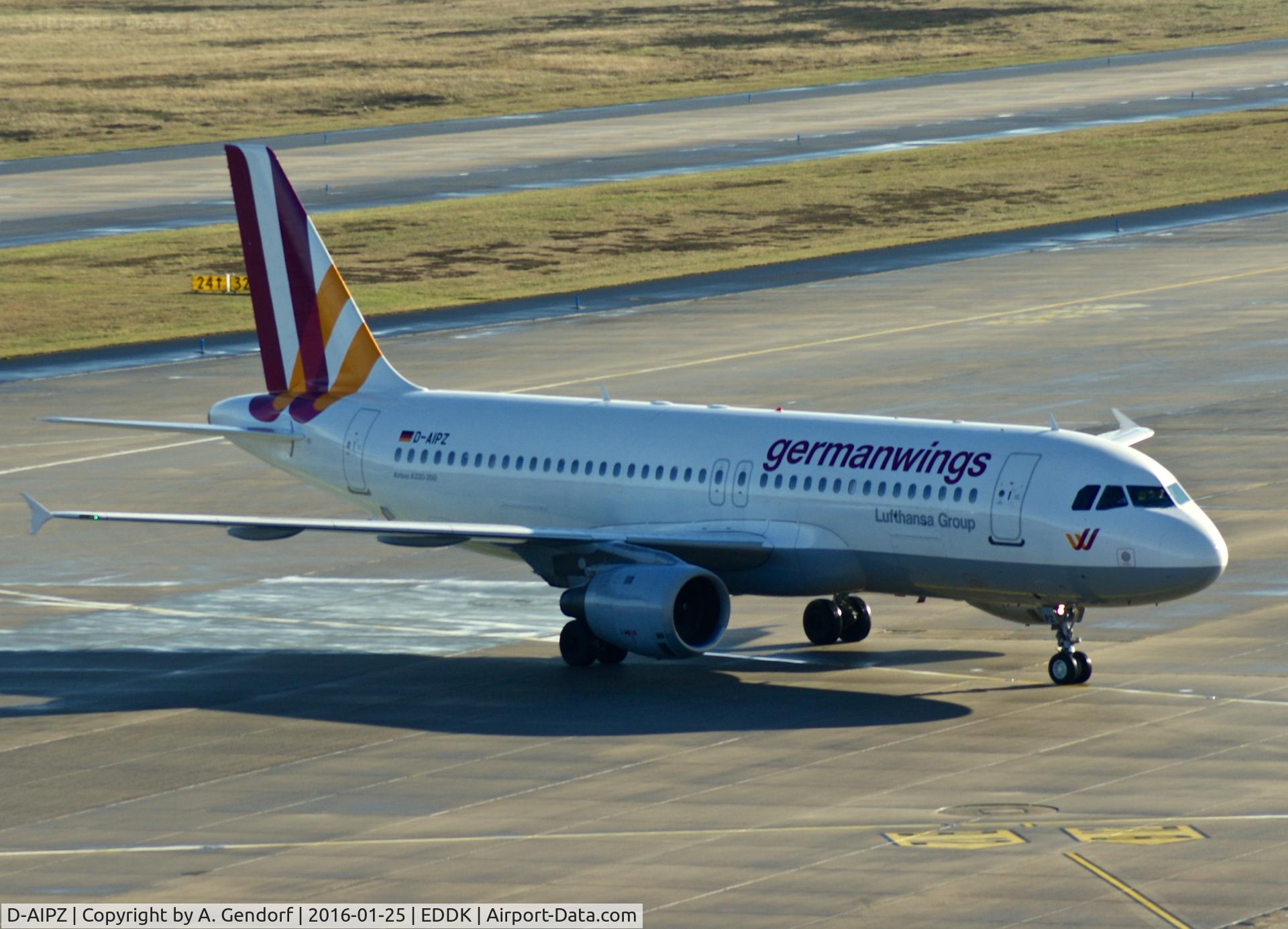 D-AIPZ, 1991 Airbus A320-211 C/N 162, Germanwings, is here taxiing at Köln / Bonn Airport(EDDK)