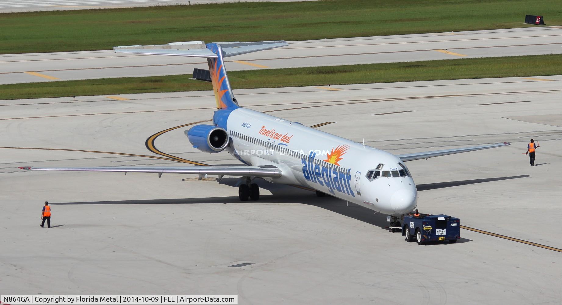 N864GA, 1989 McDonnell Douglas MD-83 (DC-9-83) C/N 49912, Allegiant