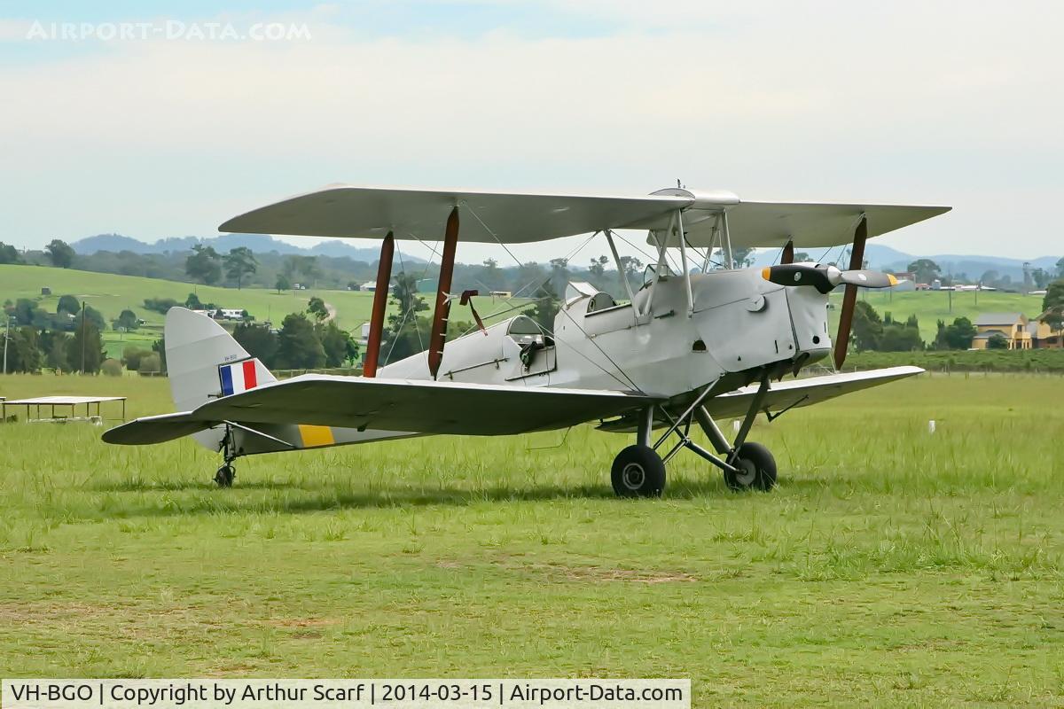VH-BGO, 1959 De Havilland DH-82A Replica Tiger Moth II C/N LES 2, VH-BGO Luskintye Airfield NSW 2014
