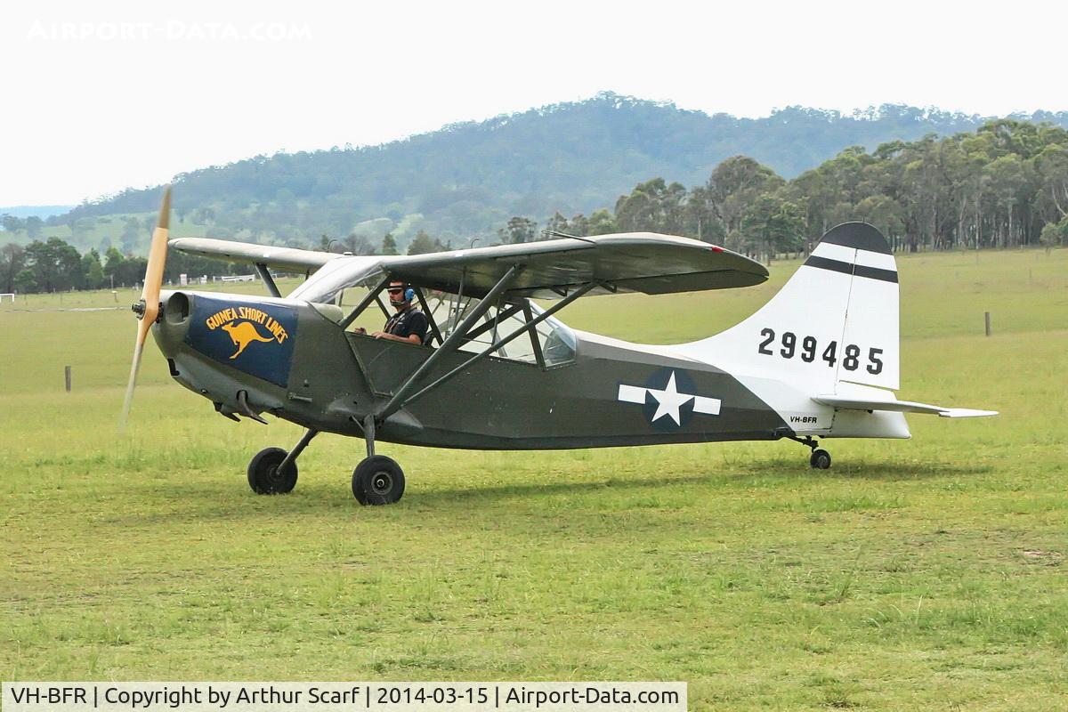 VH-BFR, 1944 Stinson L-5B Sentinel C/N 2744, VH-BFR Luskintyre Airfield NSW 2014