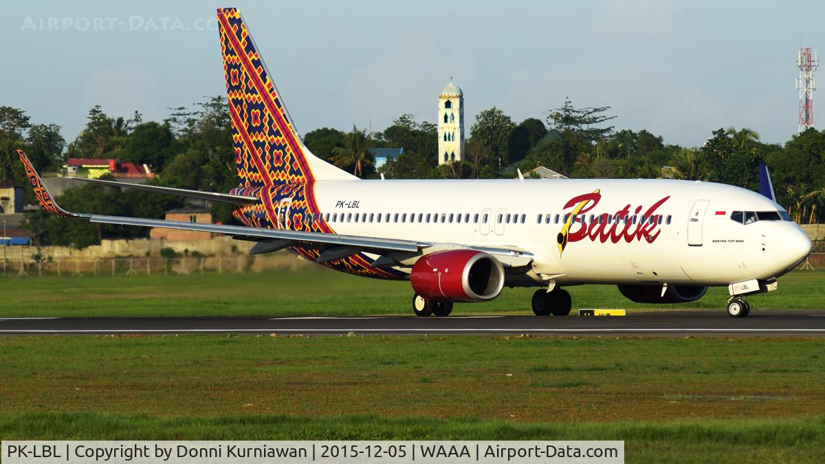 PK-LBL, 2014 Boeing 737-8GP C/N 39821, ._._._._