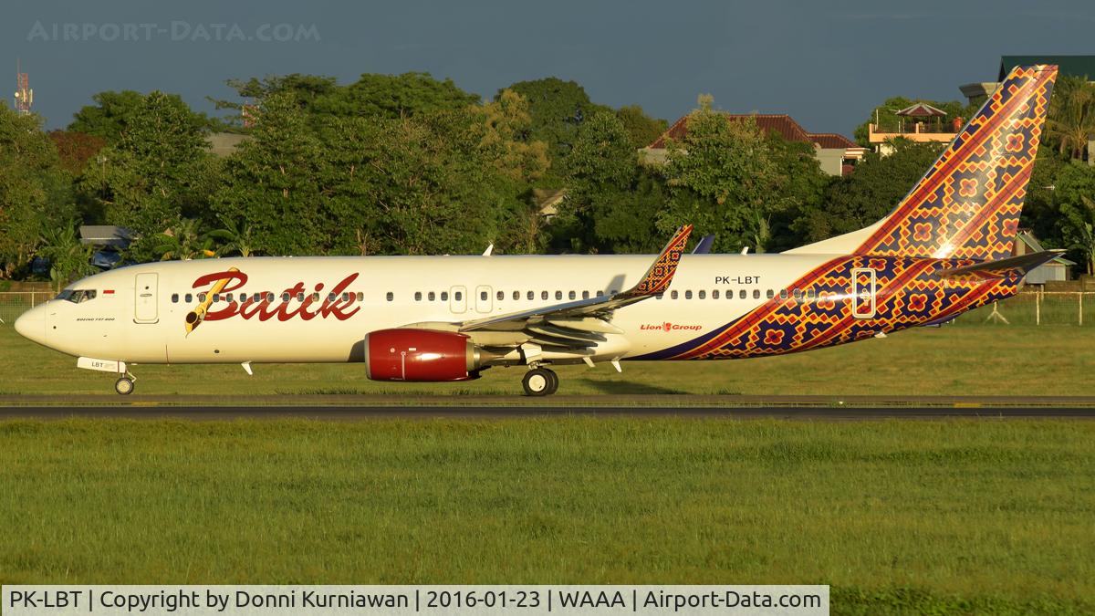 PK-LBT, 2014 Boeing 737-8GP C/N 39828, .-.-.-.-