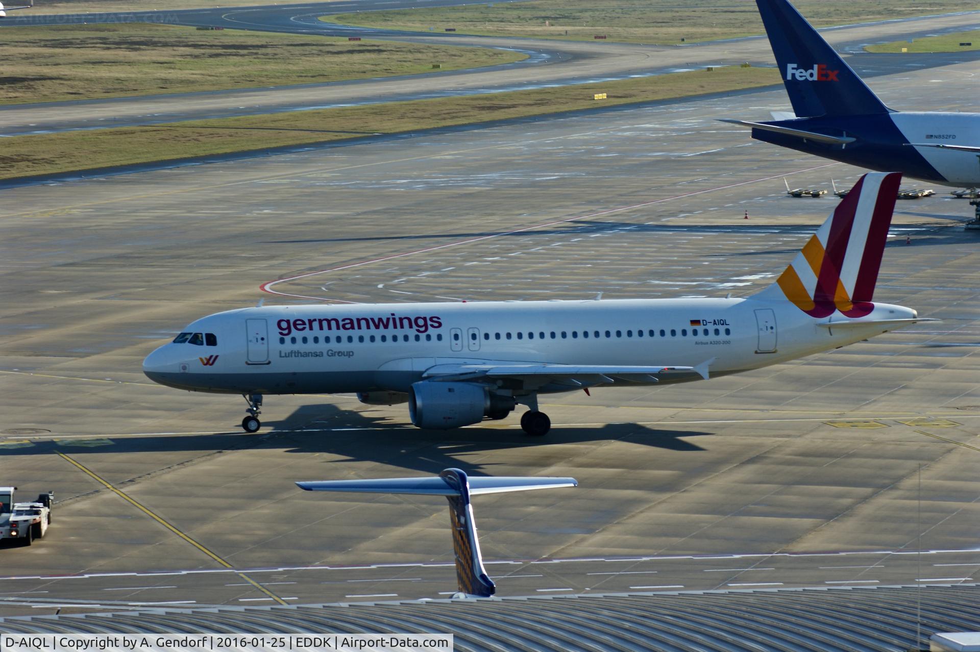 D-AIQL, 1991 Airbus A320-211 C/N 0267, Germanwings, seen here at Köln / Bonn Airport(EDDK)