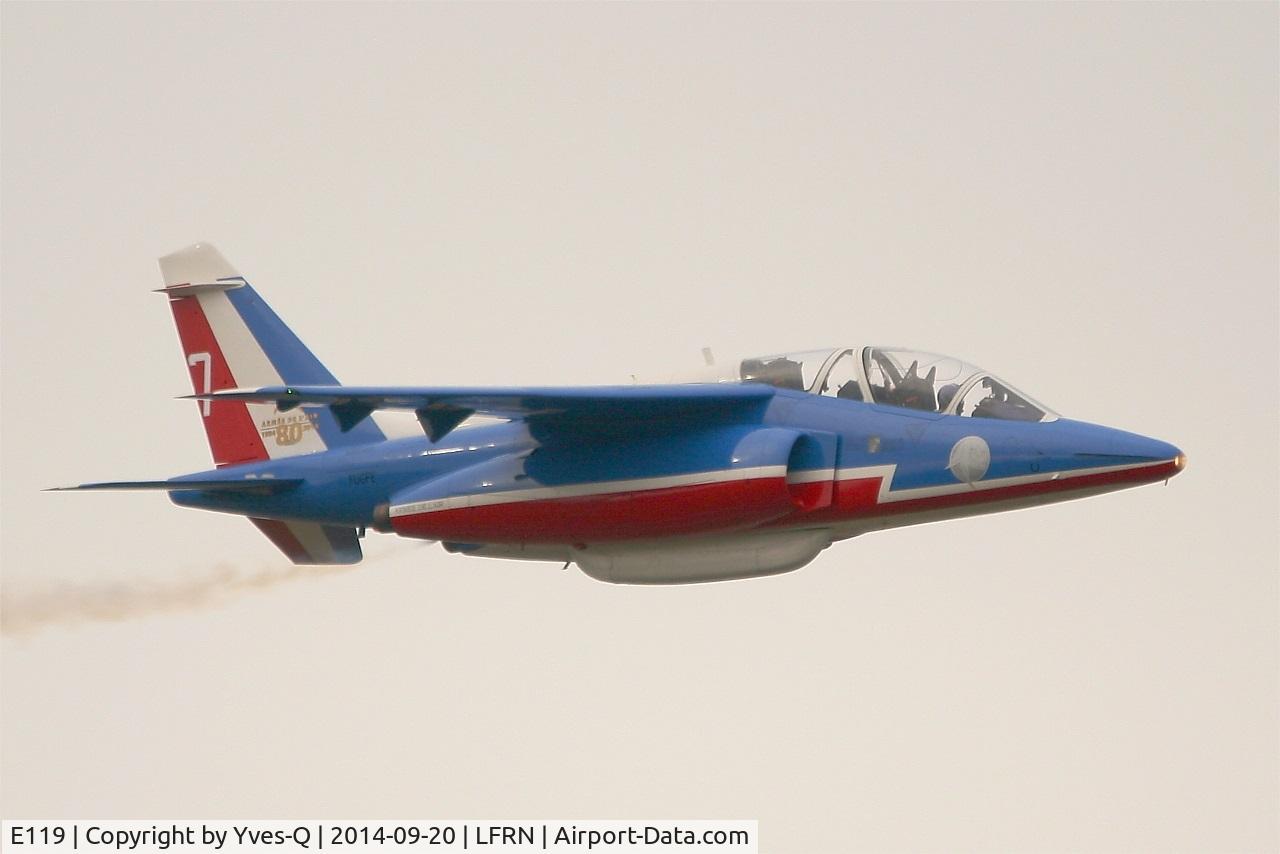 E119, Dassault-Dornier Alpha Jet E C/N E119, Dassault-Dornier Alpha Jet E (F-UGFE), Athos 07 of Patrouille de France 2014, Rennes-St Jacques airport (LFRN-RNS) Air show 2014