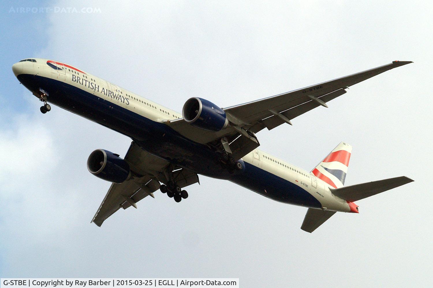 G-STBE, 2011 Boeing 777-36N/ER C/N 38696, Boeing 777-36NER [38696] (British Airways) Home~G 25/03/2015. On approach 27R.