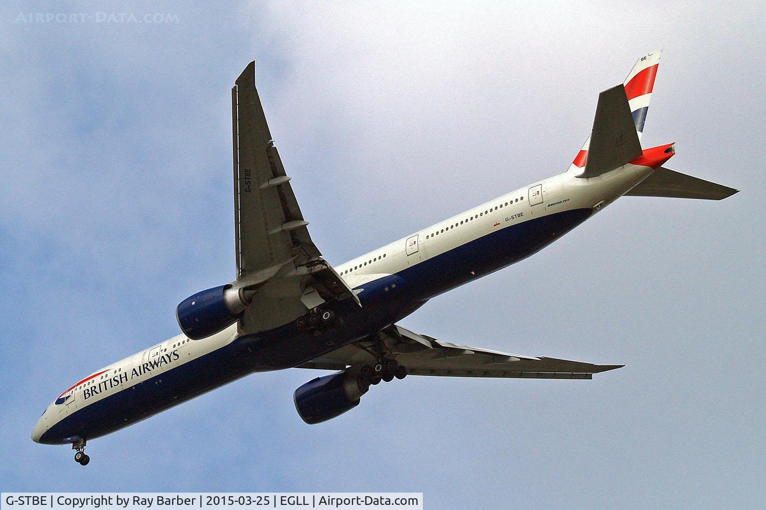 G-STBE, 2011 Boeing 777-36N/ER C/N 38696, Boeing 777-36NER [38696] (British Airways) Home~G 25/03/2015. On approach 27R.