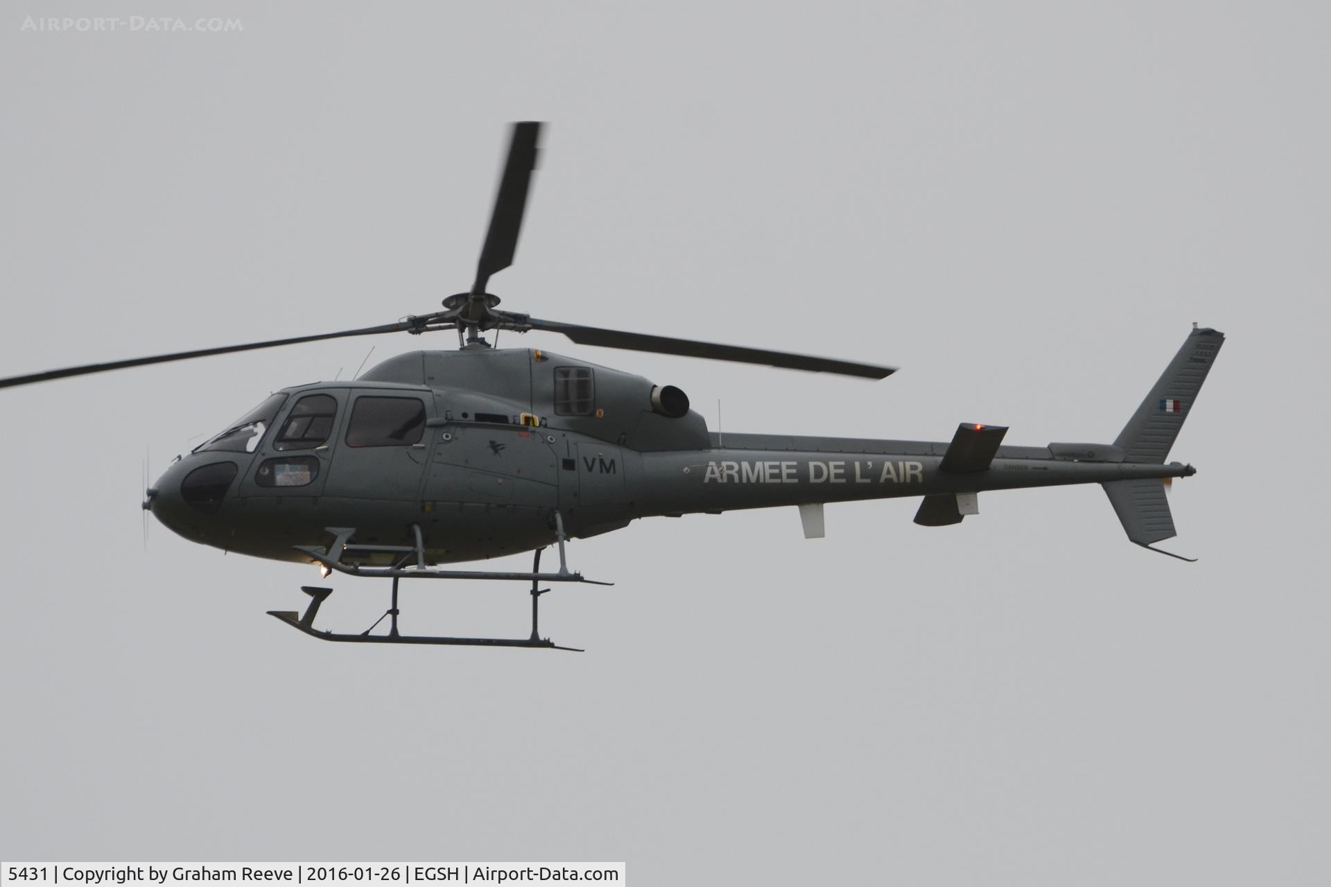 5431, Aerospatiale AS-555AN Fennec C/N 5431, Landing at Norwich.