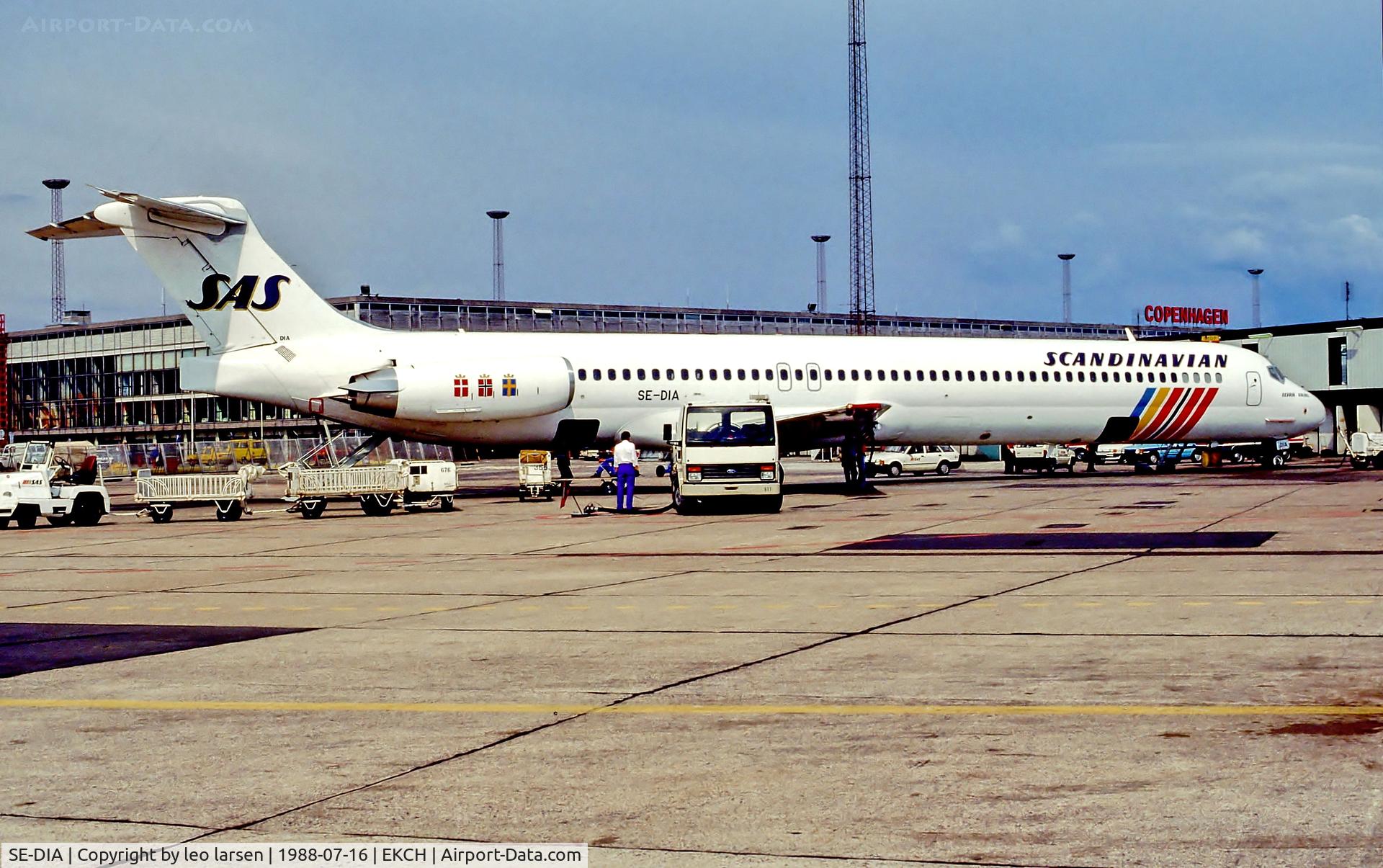 SE-DIA, 1988 McDonnell Douglas MD-81 (DC-9-81) C/N 49603, Copenhagen 16.7.88