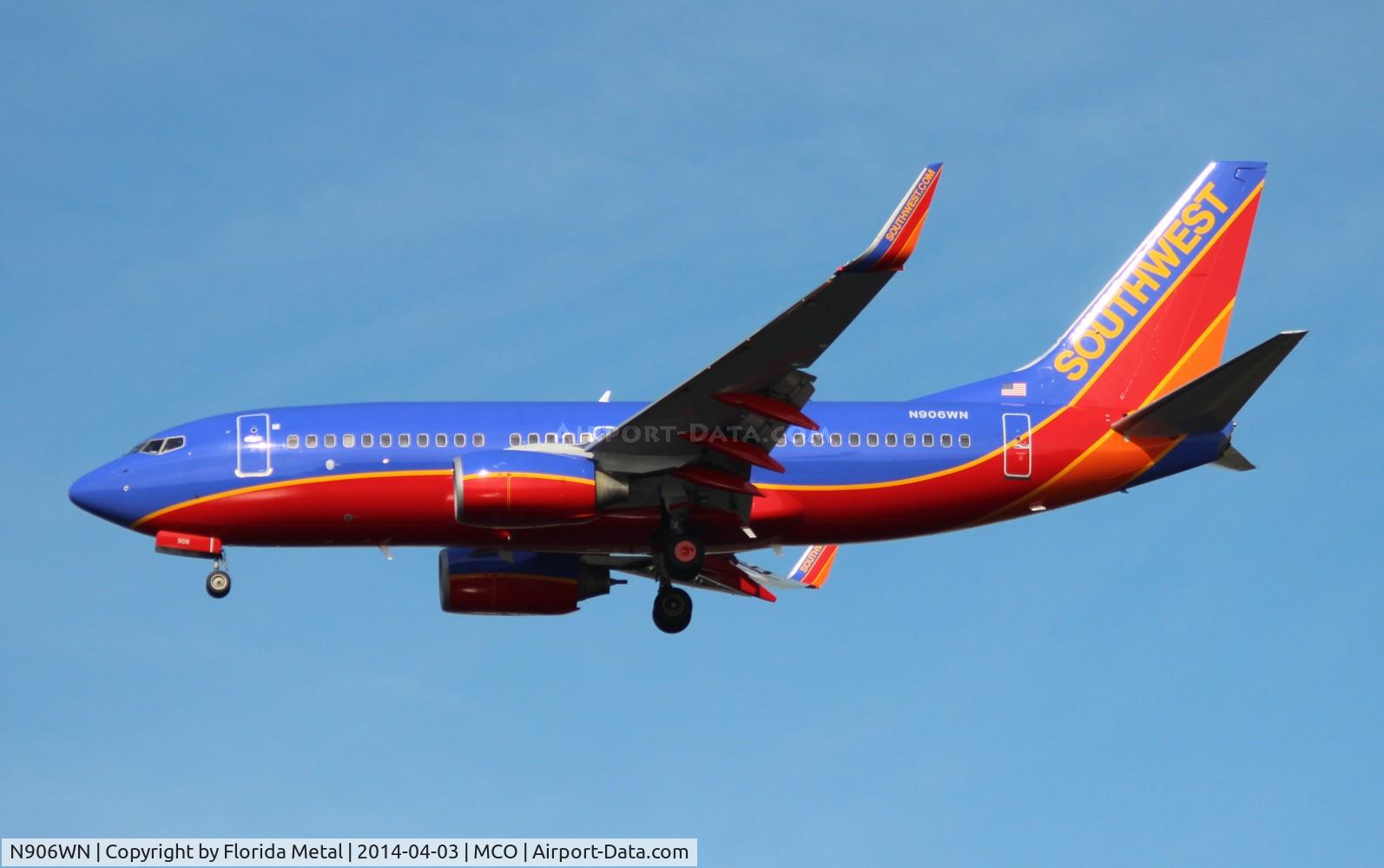 N906WN, 2008 Boeing 737-7H4 C/N 36887, Southwest