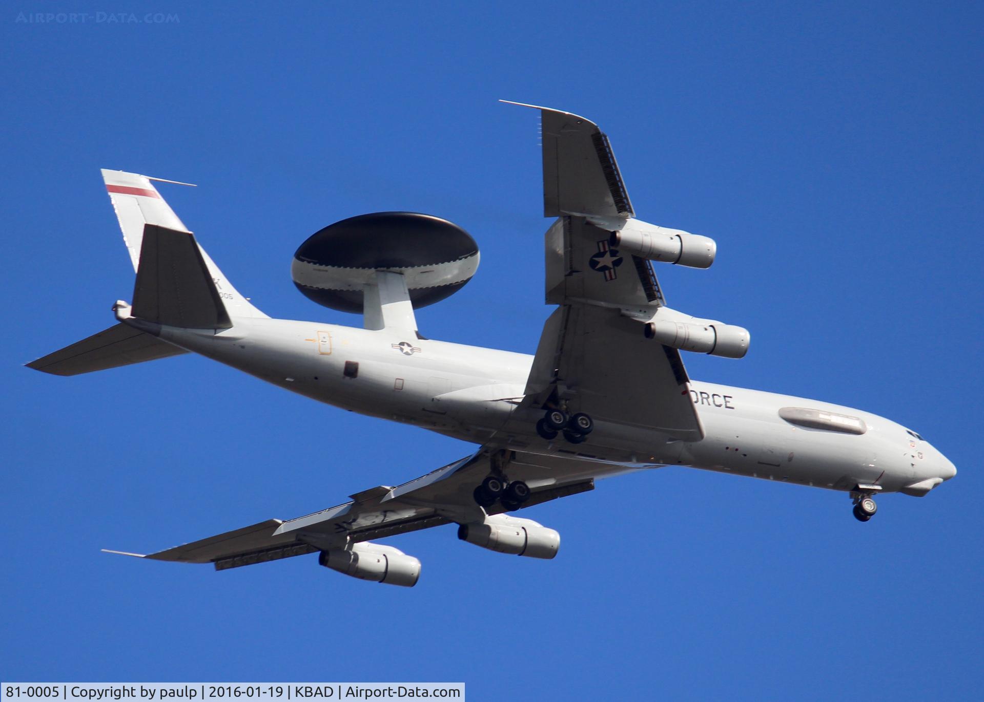 81-0005, 1981 Boeing E-3C C/N 22833, At Barksdale Air Force Base.