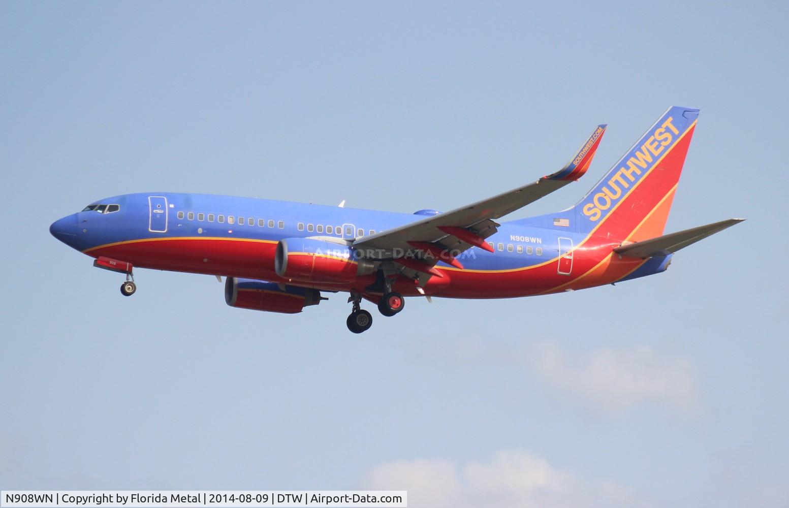 N908WN, 2008 Boeing 737-7H4 C/N 36620, Southwest
