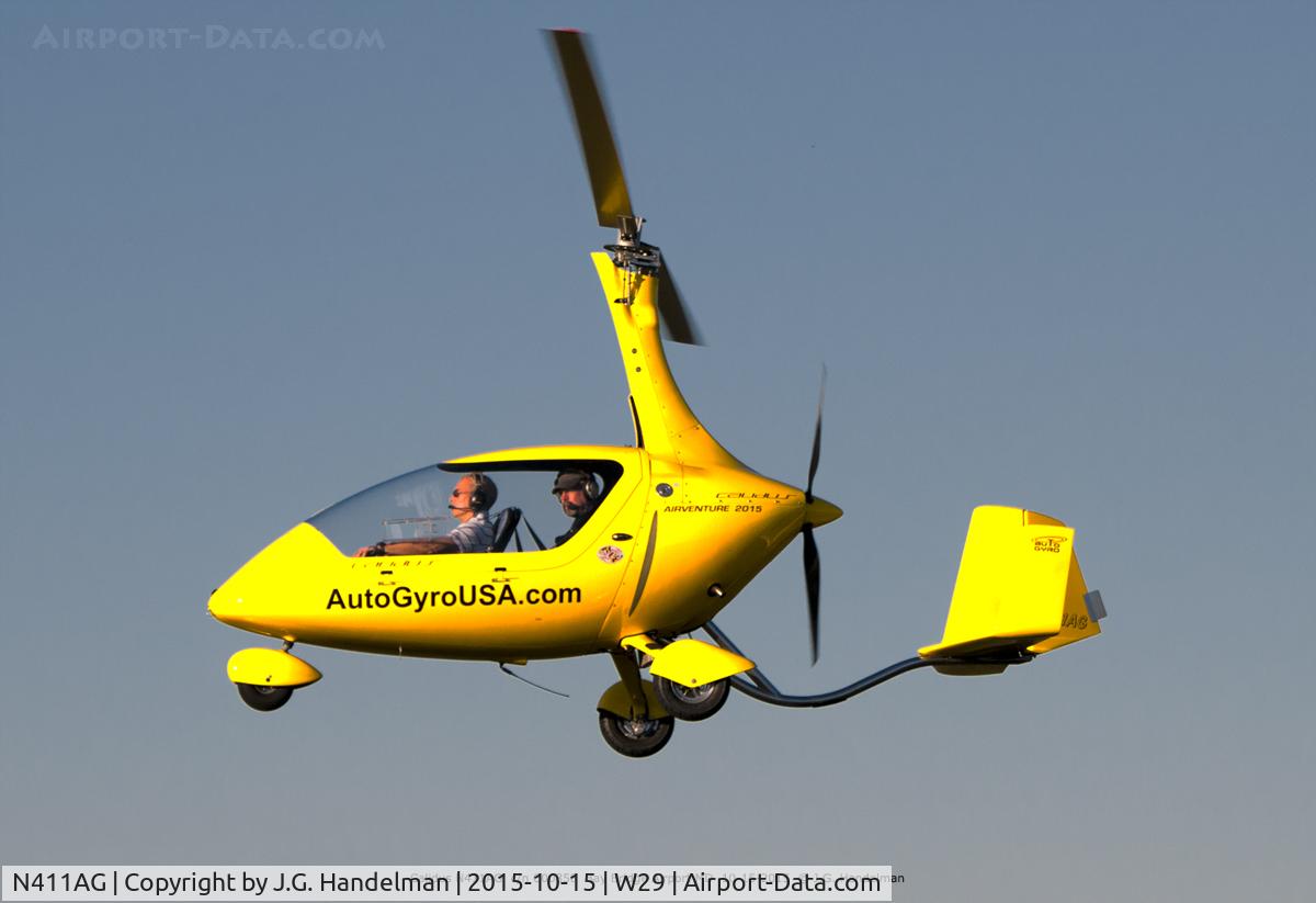 N411AG, 2014 AutoGyro Calidus C/N C00358, At Bay Bridge Airport MD making touch and goes.
