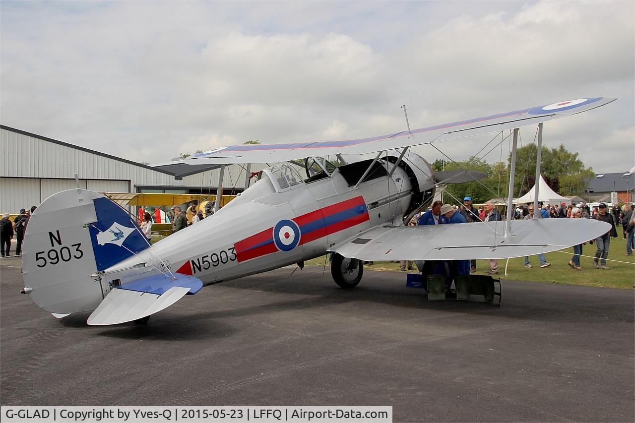 G-GLAD, 1939 Gloster Gladiator Mk2 C/N G5/75751, Gloster Gladiator II, Static display, La Ferté-Alais (LFFQ) Air show 2015