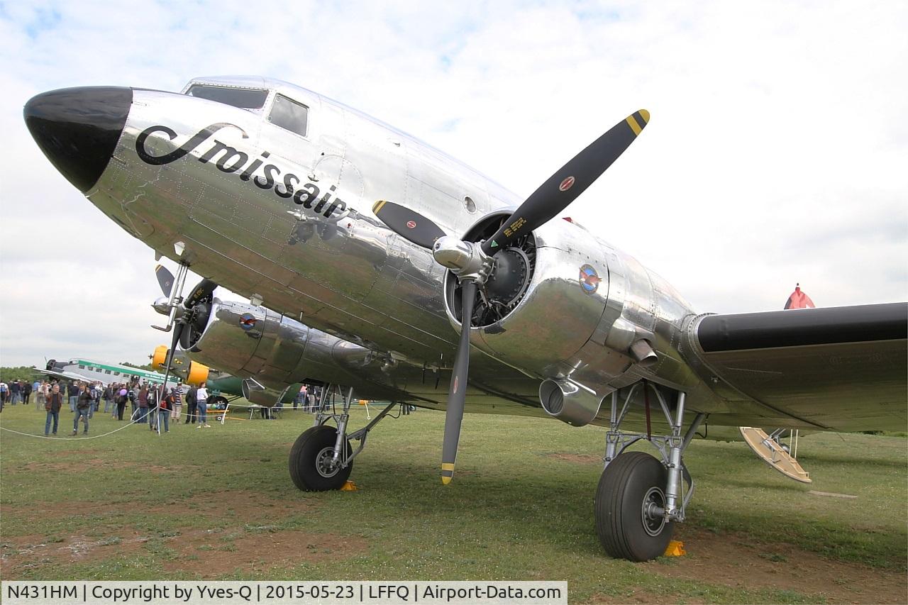 N431HM, 1943 Douglas DC-3C-S1C3G (C-47A) C/N 9995, Douglas DC3C-S1C3G, Static display, La Ferté-Alais airfield (LFFQ) Airshow 2015