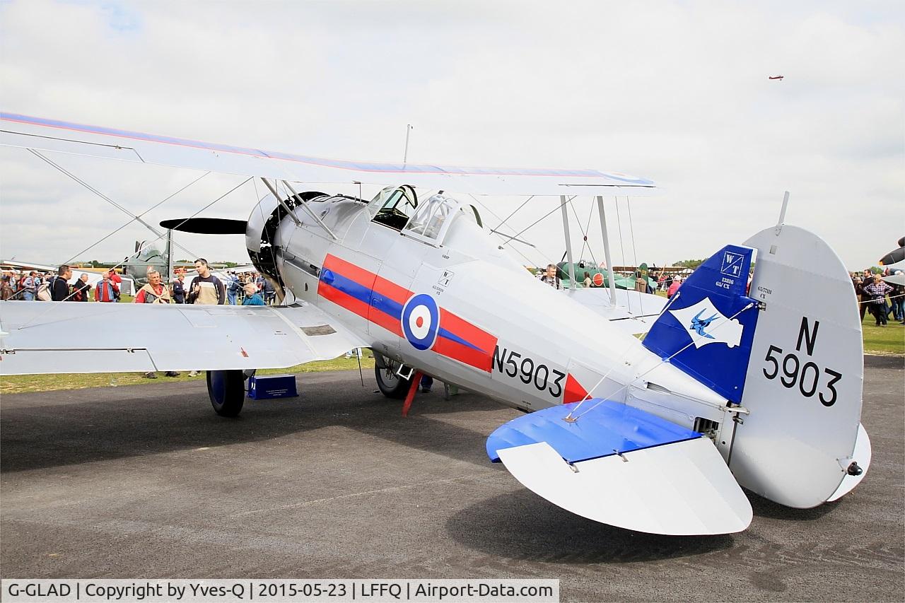 G-GLAD, 1939 Gloster Gladiator Mk2 C/N G5/75751, Gloster Gladiator II, Static display, La Ferté-Alais (LFFQ) Air show 2015