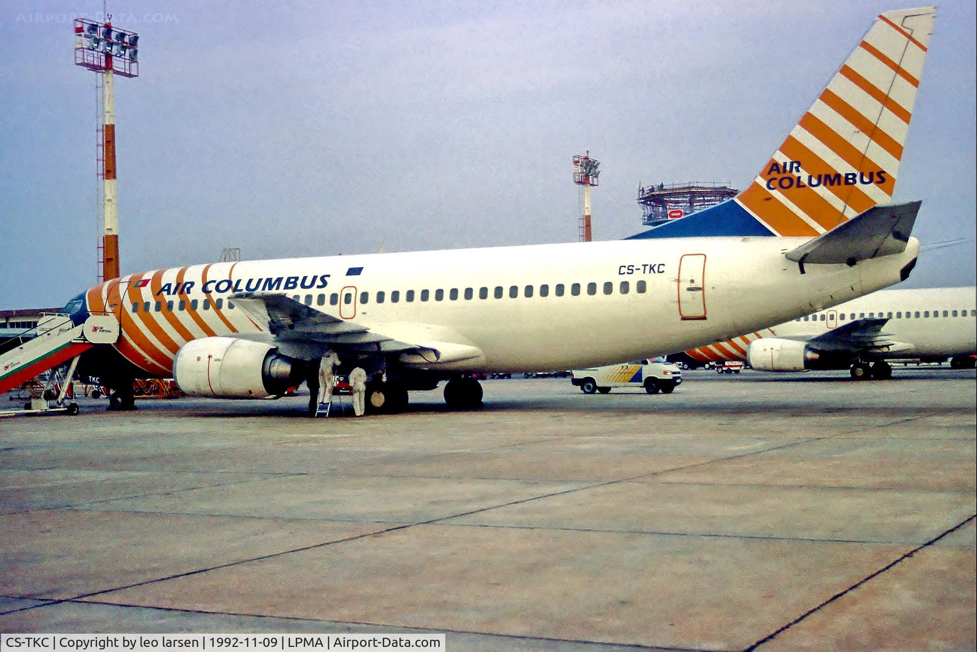 CS-TKC, 1987 Boeing 737-33A C/N 23830, FNC Funchal Madeira Island 9.11.92