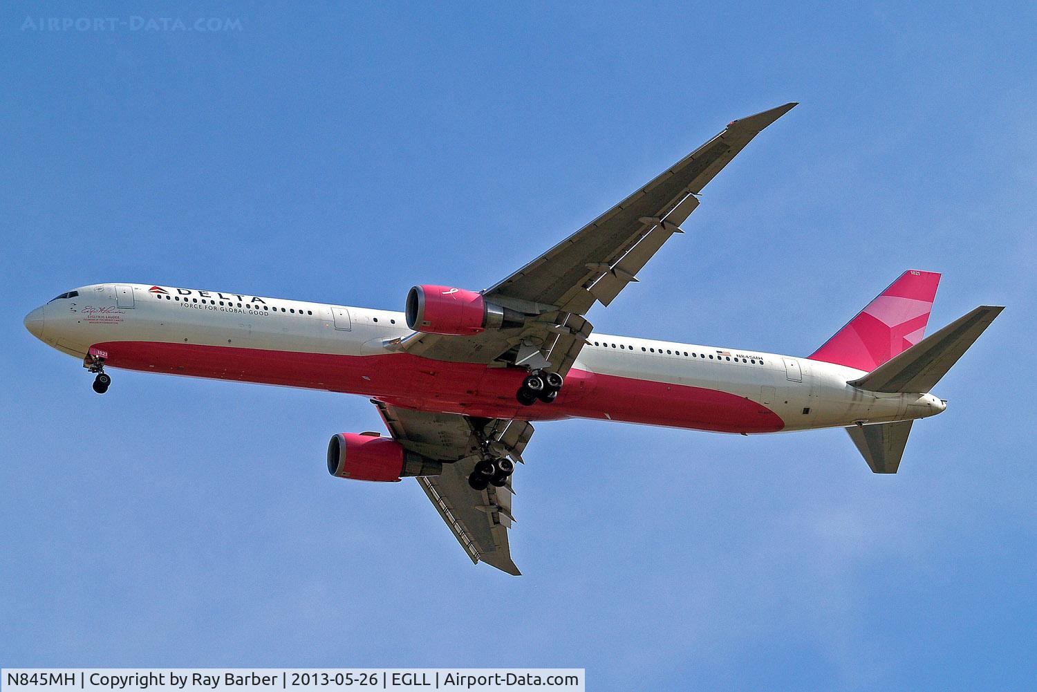 N845MH, 2002 Boeing 767-432/ER C/N 29719, Boeing 767-432ER [29719] (Delta Air Lines) Home~G 26/05/2013. On approach 27R.