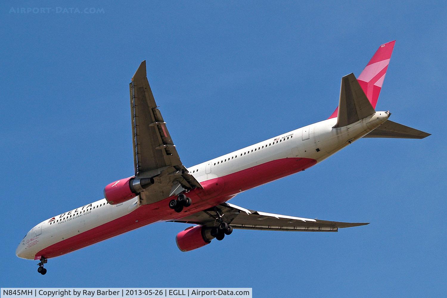 N845MH, 2002 Boeing 767-432/ER C/N 29719, Boeing 767-432ER [29719] (Delta Air Lines) Home~G 26/05/2013. On approach 27R.