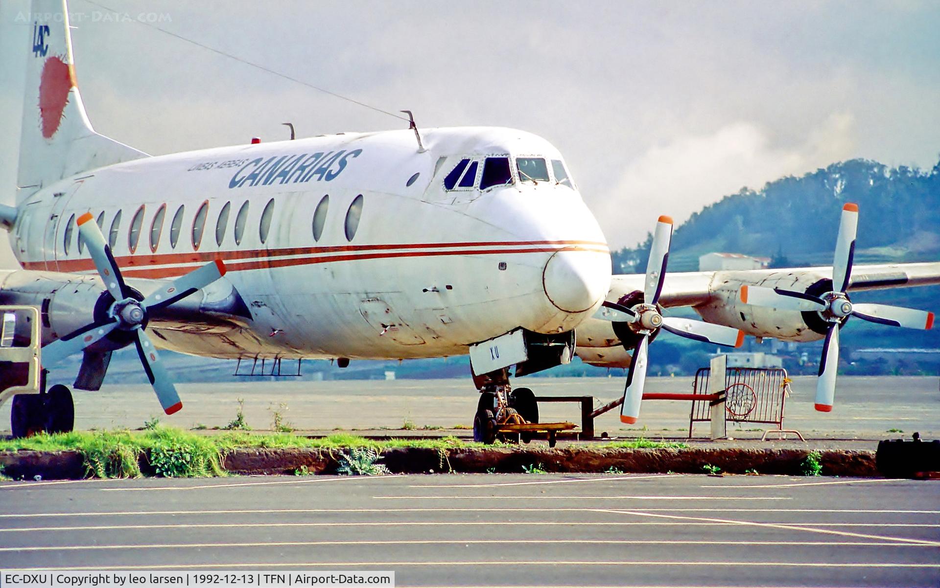 EC-DXU, 1958 Vickers Viscount 806 C/N 264, Tenerife North 13.12.92 wfu.