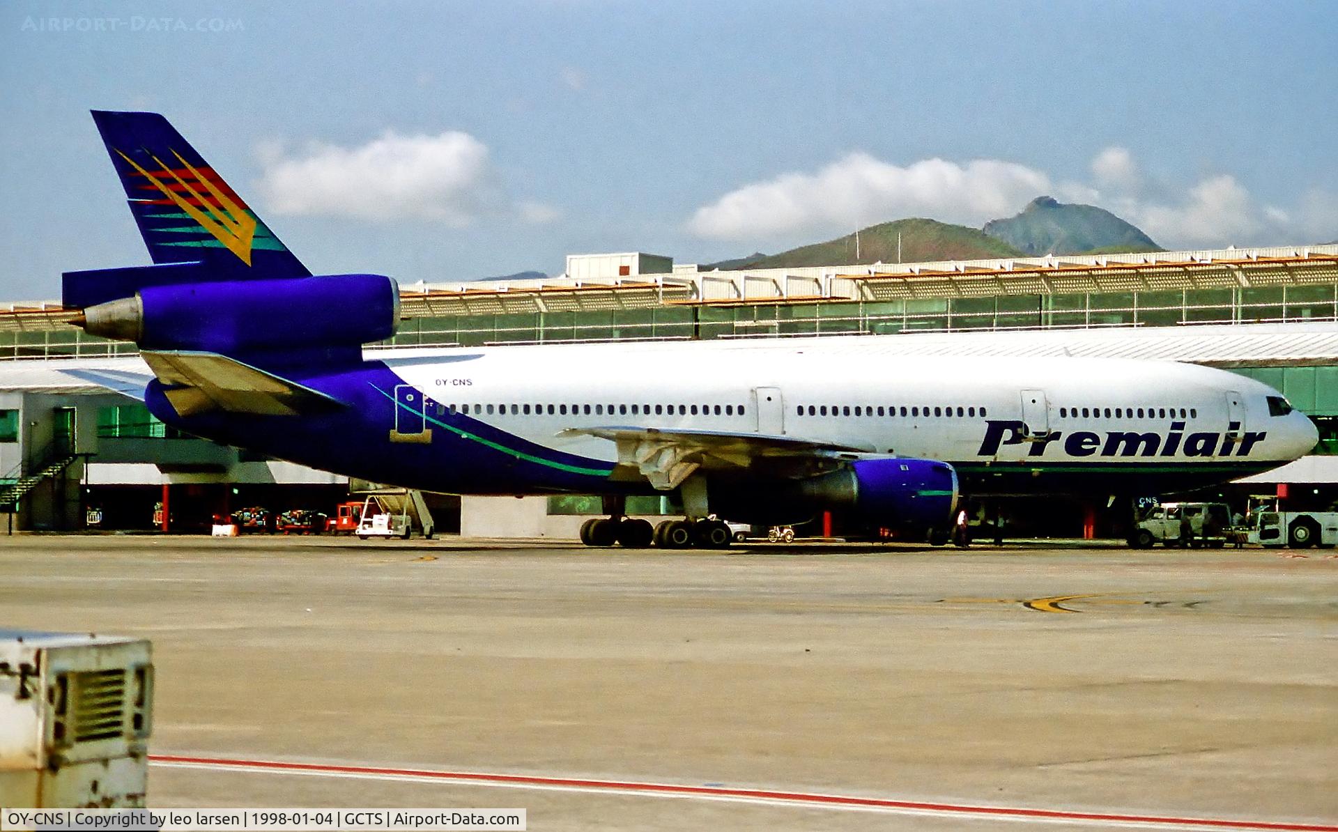 OY-CNS, 1979 McDonnell Douglas DC-10-10 C/N 46646, Tenerife South 4.1.98
